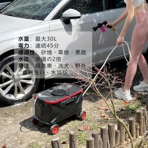 AWolkWoshコードレス高圧洗浄機タンク給水式折り畳めてコンパクト軽量【Fo