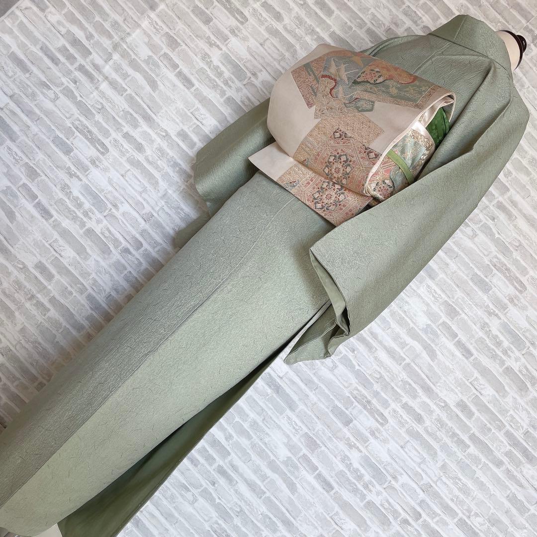 色無地　フルセット　小紋　躾糸付き　地紋　シンプル　礼装　カジュアル　着物　P4