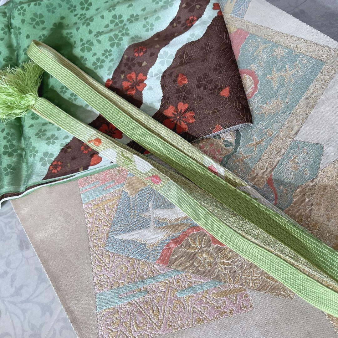 色無地　フルセット　小紋　躾糸付き　地紋　シンプル　礼装　カジュアル　着物　P4