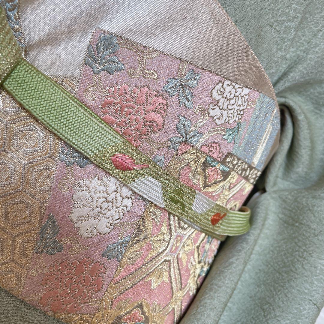 色無地　フルセット　小紋　躾糸付き　地紋　シンプル　礼装　カジュアル　着物　P4