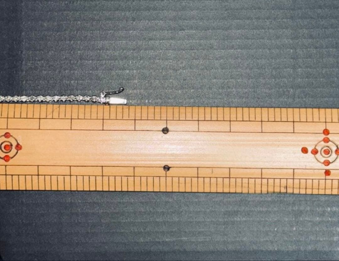 K18WG テニスネックレス ダイヤモンド3.03ct 約43cm