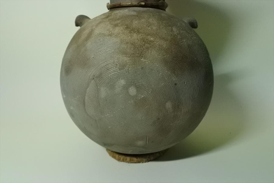 須恵器　アンティーク　骨董品　蔓　掛花生　落とし付