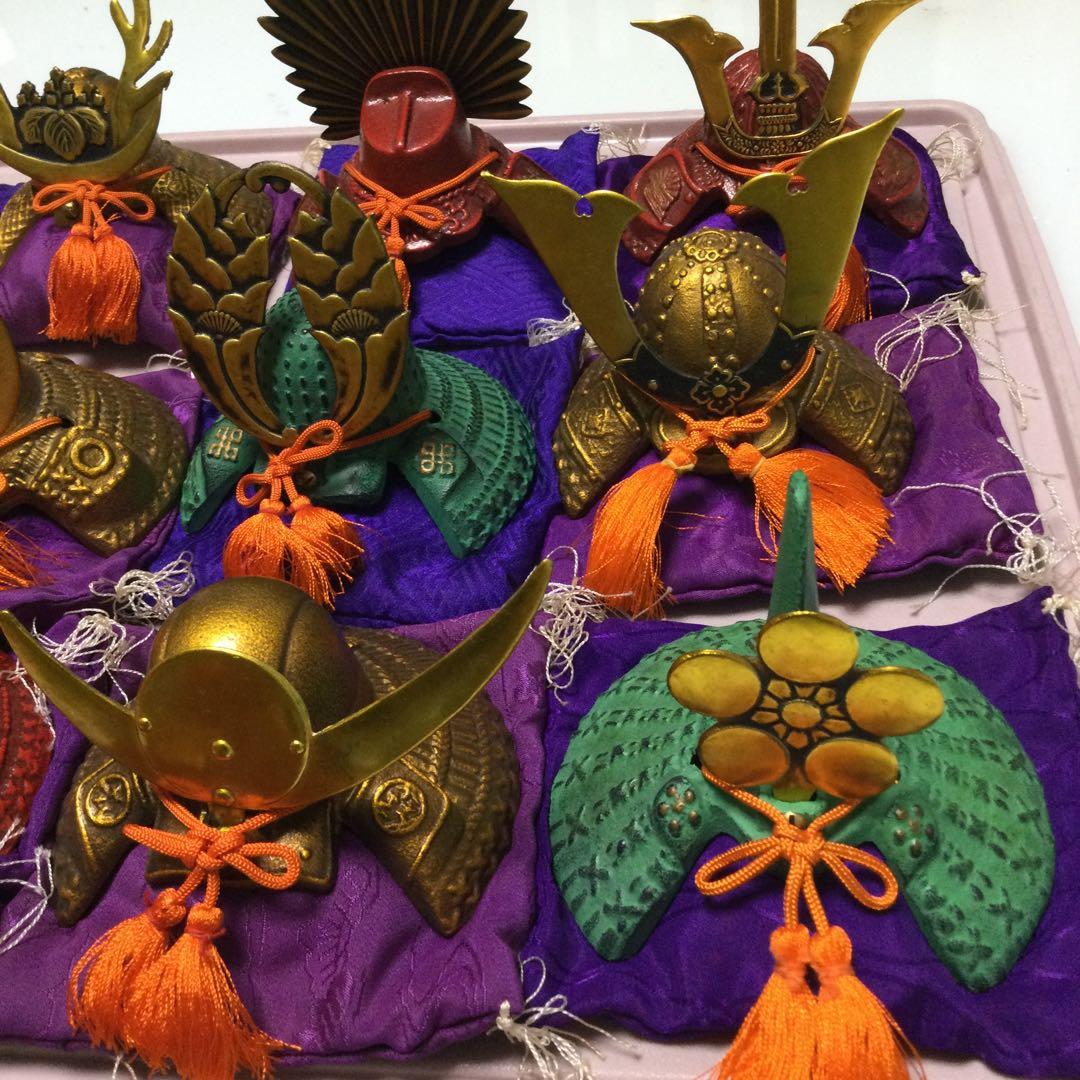 兜　置物　飾り　戦国武将兜13点