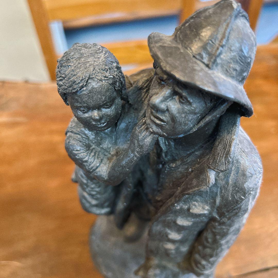 彫刻家 マイケルガーマン氏作 アンティーク彫刻　アメリカンインテリア　消防士