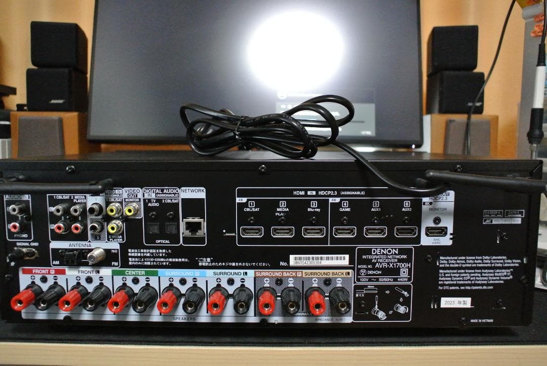 2023年製 DENON AVアンプ AVR-X1700h 動作品