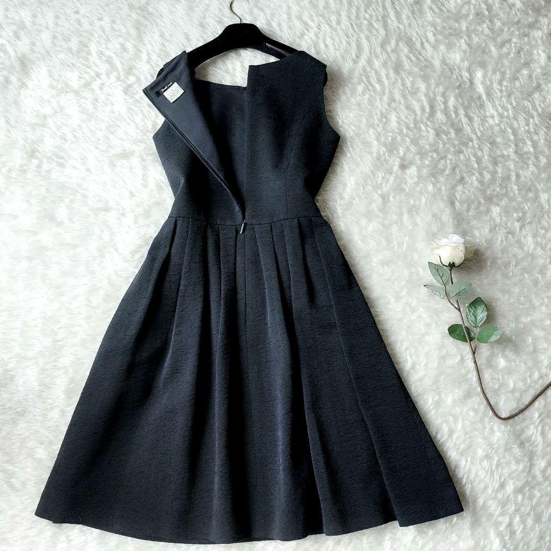 MNM様　美品✨ルネ　ブラックワンピース　フレア　ジャガード　フォーマル　36