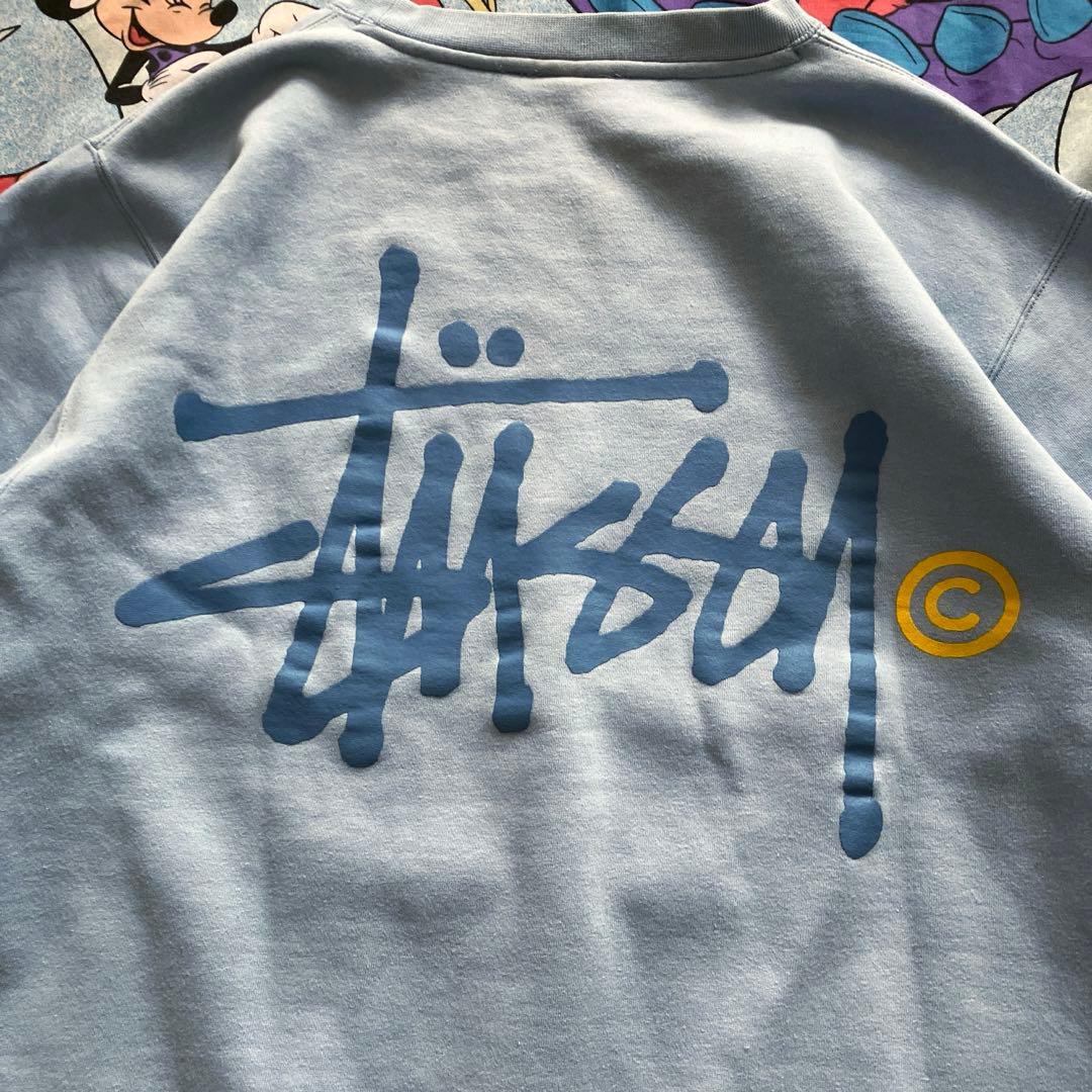 USA製　old stussy スウェット　トレーナー　レアカラー　スカイブルー