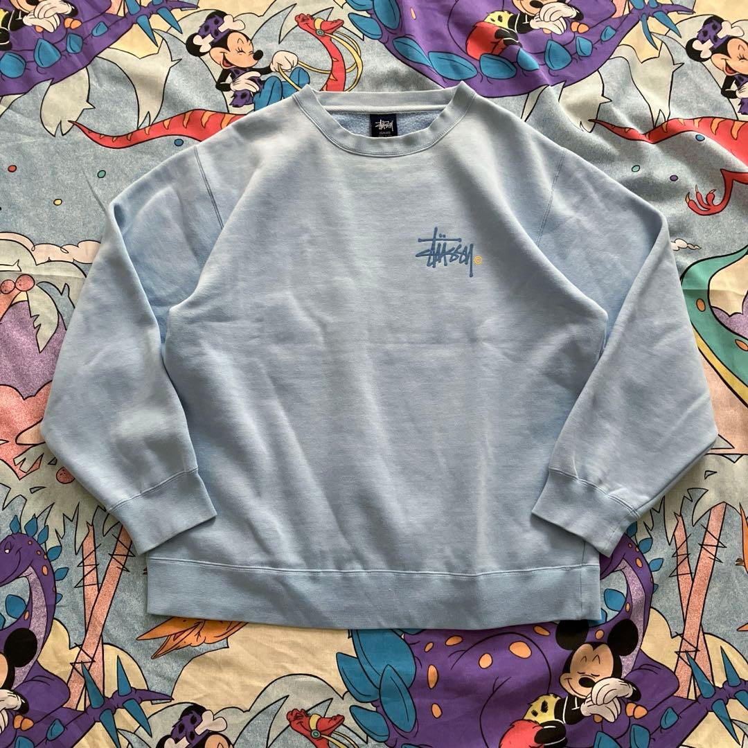 USA製　old stussy スウェット　トレーナー　レアカラー　スカイブルー