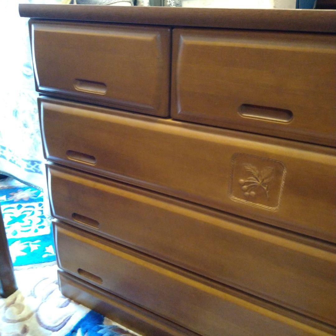 中村敬木工 ローチェスト 横幅約120cm コンビ 収納 タンス