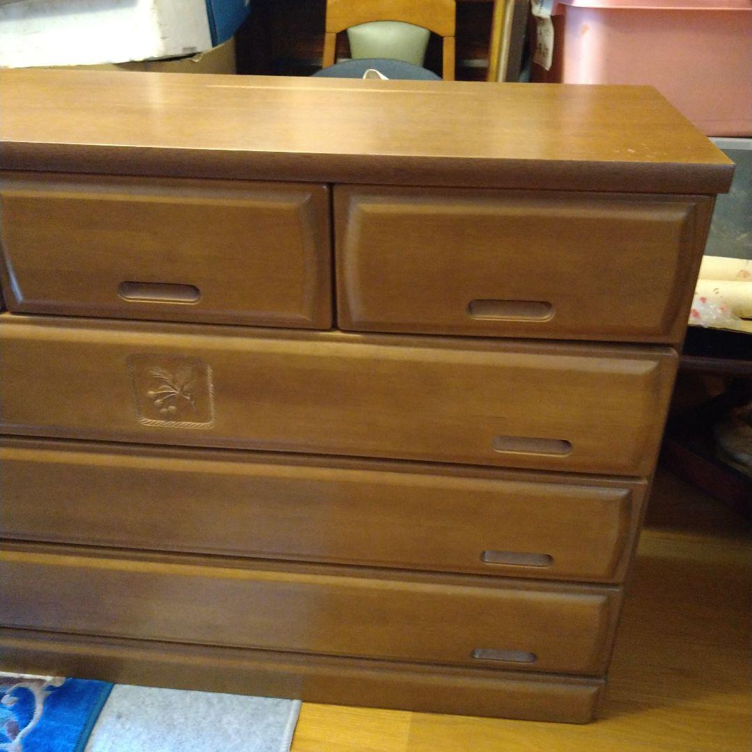 中村敬木工 ローチェスト 横幅約120cm コンビ 収納 タンス