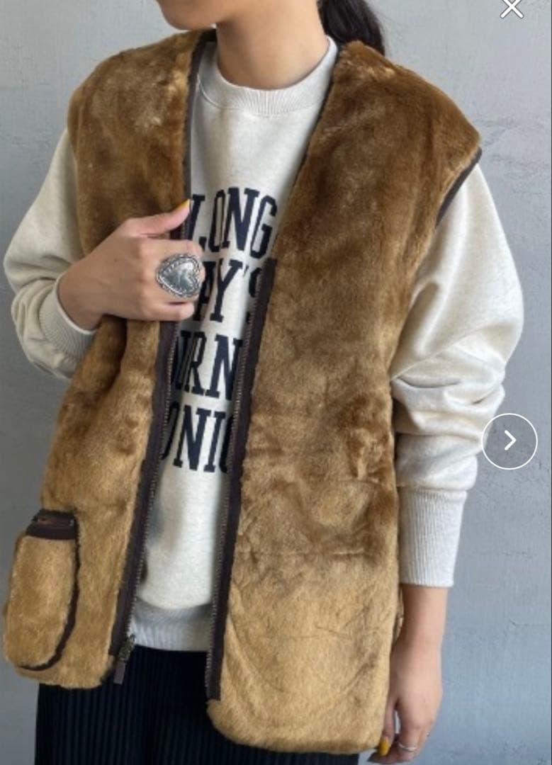 【超美品】Barbour バブアー　ワームパイルジップインライナー　ベスト