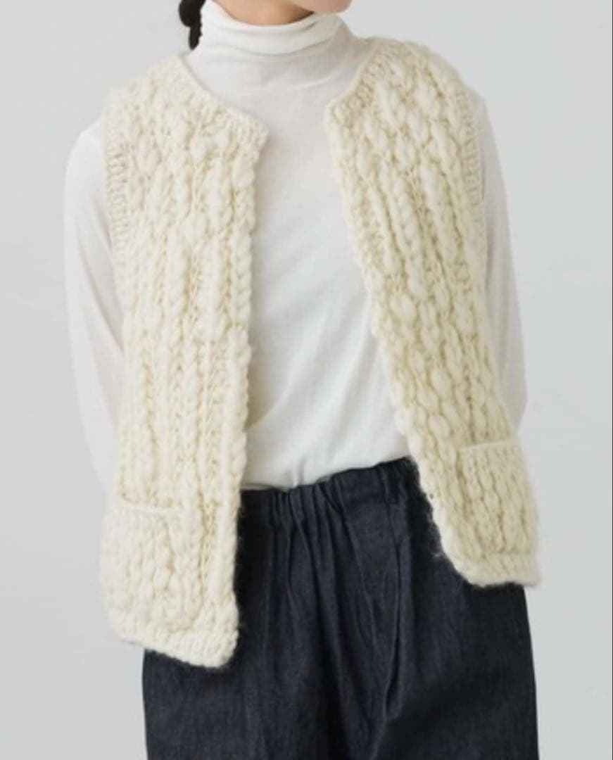【美品】かぐれ kagure ネパールハンドニットベスト