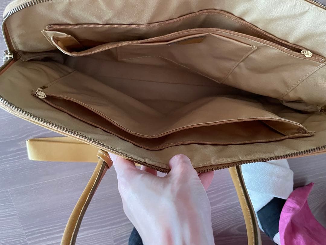 OLD ENGLAND ベージュ ビジネスバッグ