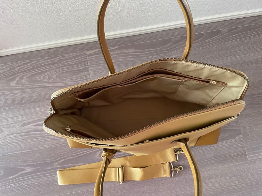 OLD ENGLAND ベージュ ビジネスバッグ