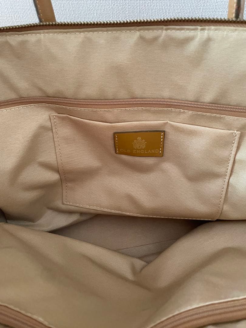 OLD ENGLAND ベージュ ビジネスバッグ