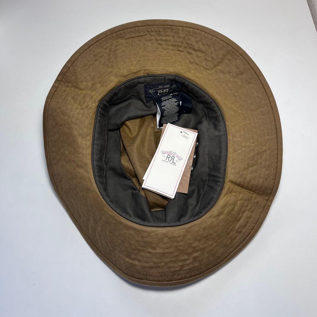 新品RRL ダブルアールエル オイルクロス バケットハット サファリsize L