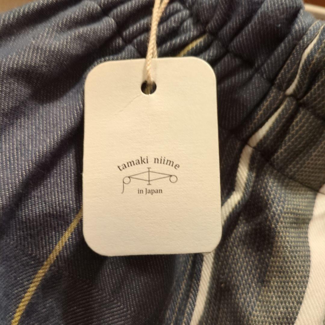 ストライプ柄サルエルパンツ