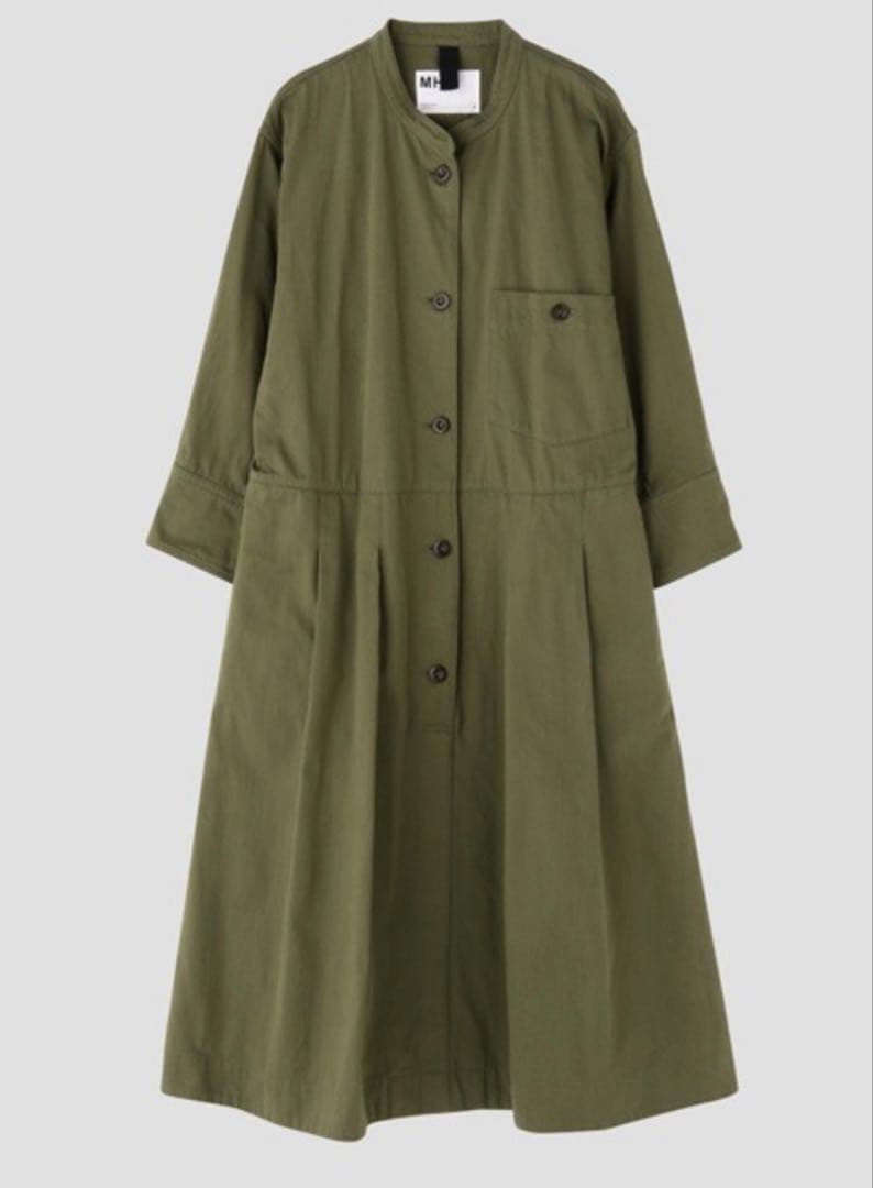 MHL. COTTON TWILL ワンピース バンドカラー　近年モデル