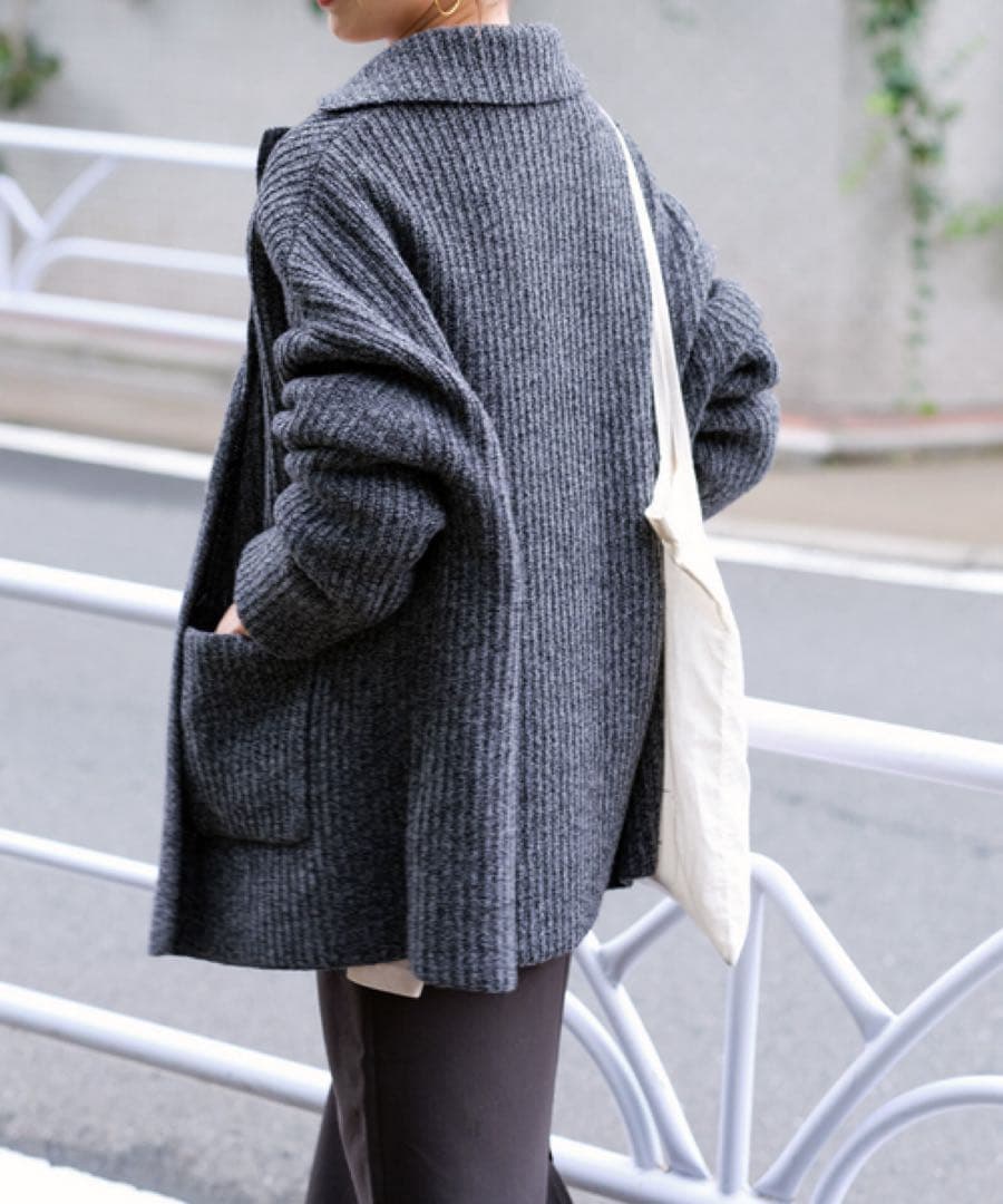 スピック&スパン　オーバーサイズニットジャケット　美品