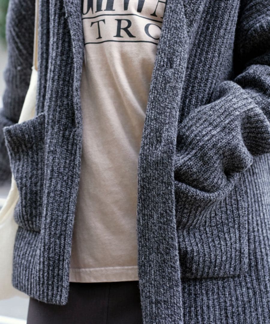 スピック&スパン　オーバーサイズニットジャケット　美品