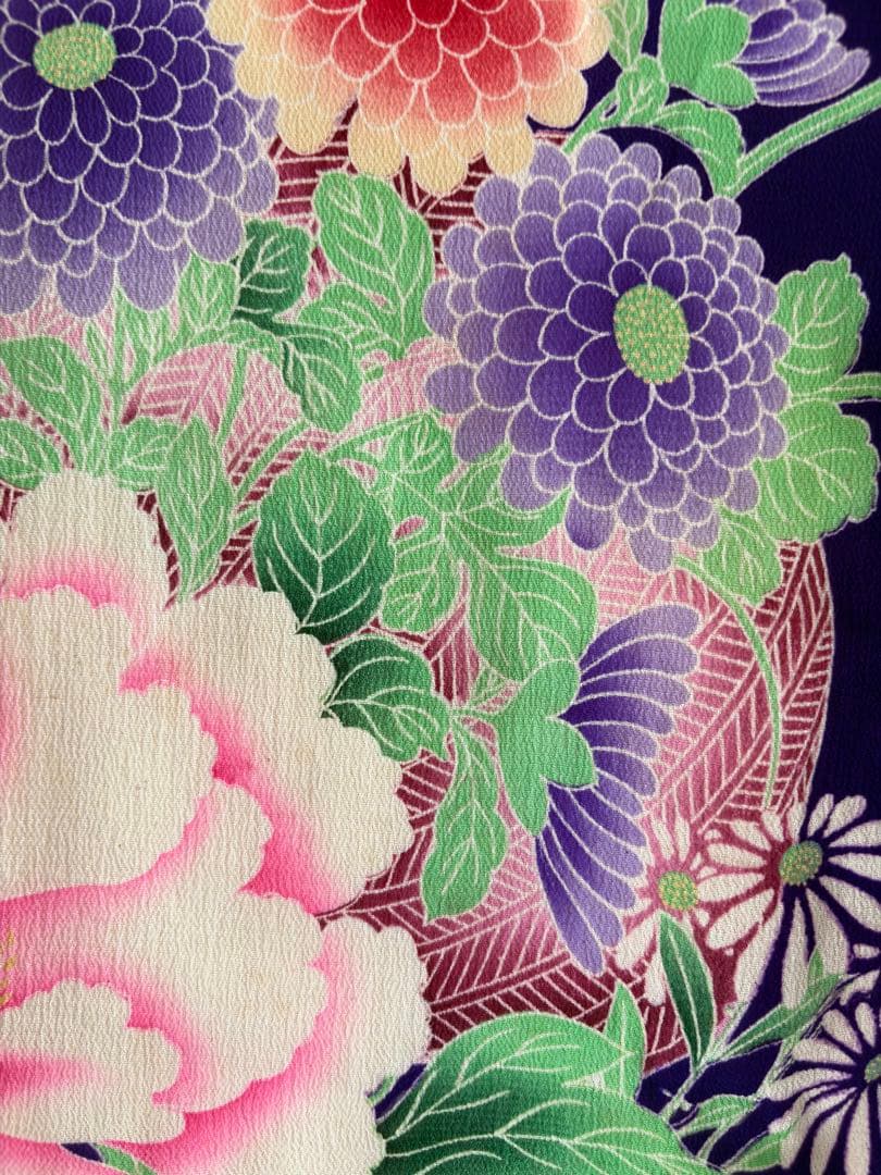 専用　アンティーク　錦紗　子供錦紗　綿入り