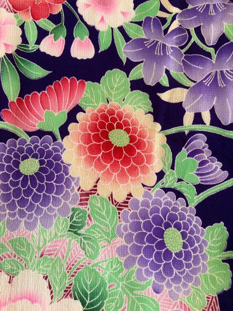 専用　アンティーク　錦紗　子供錦紗　綿入り