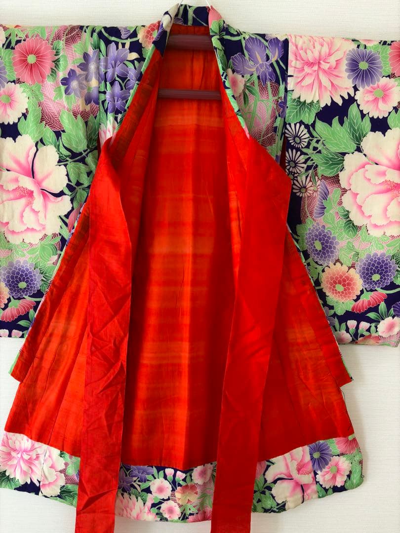 専用　アンティーク　錦紗　子供錦紗　綿入り