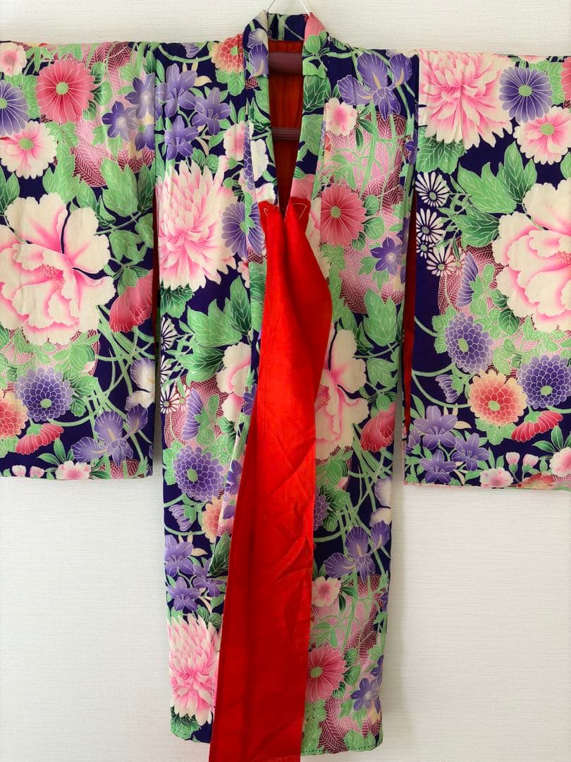 専用　アンティーク　錦紗　子供錦紗　綿入り