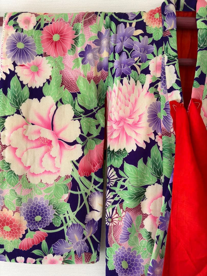 専用　アンティーク　錦紗　子供錦紗　綿入り