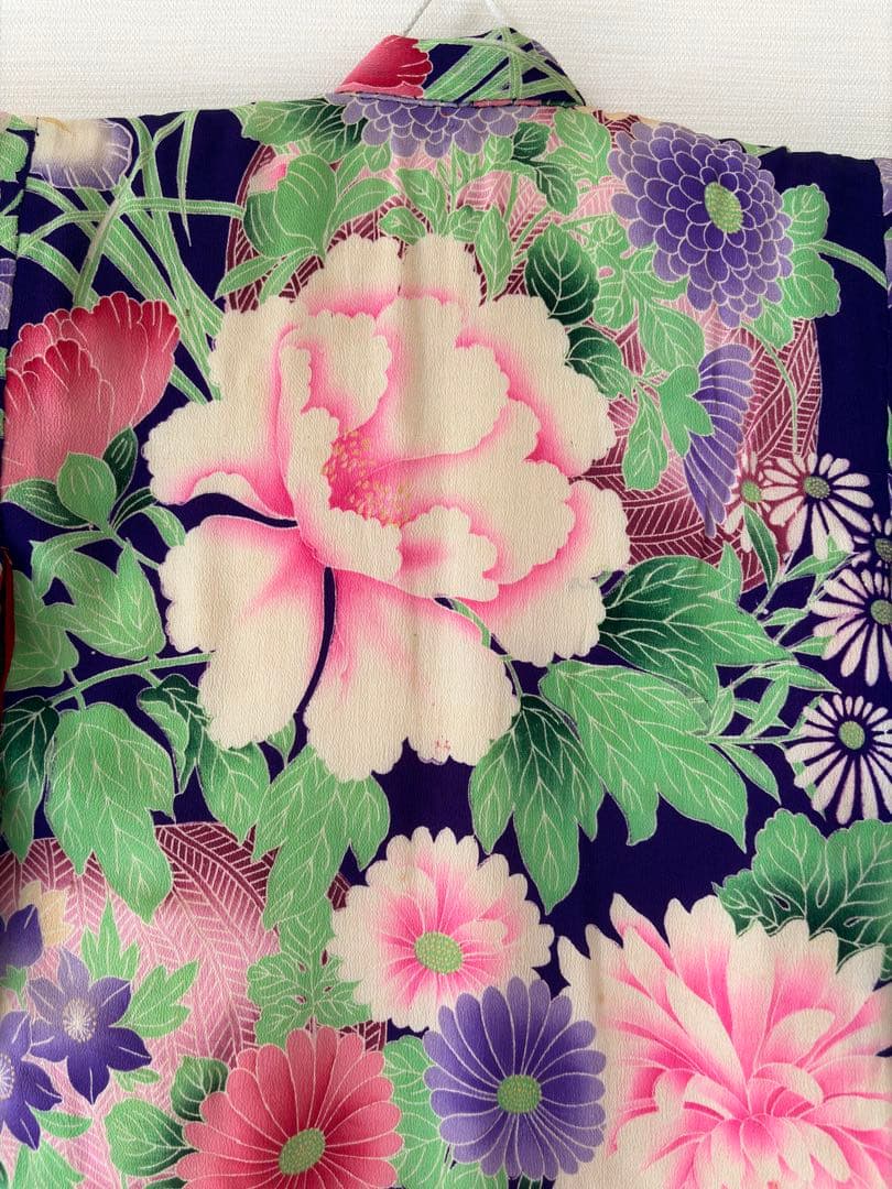 専用　アンティーク　錦紗　子供錦紗　綿入り