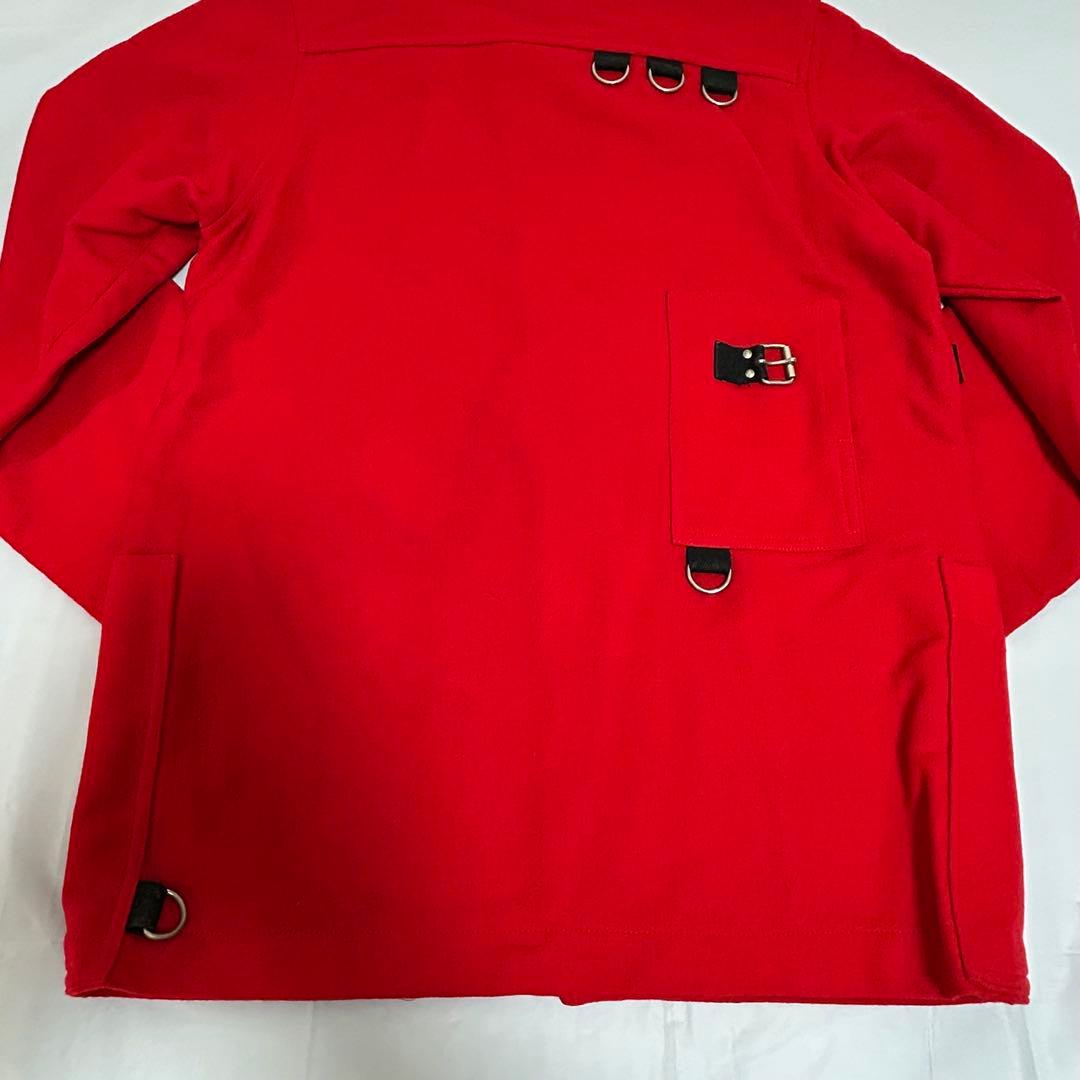 【groupie】クリームソーダ　赤ボンデージジャケット　ジッパー付き