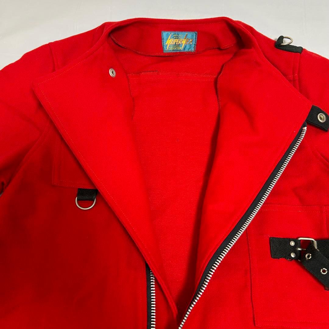 【groupie】クリームソーダ　赤ボンデージジャケット　ジッパー付き