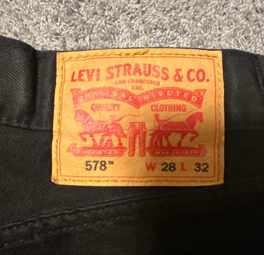 Levi's 578 ブラックデニムパンツ W28 L32