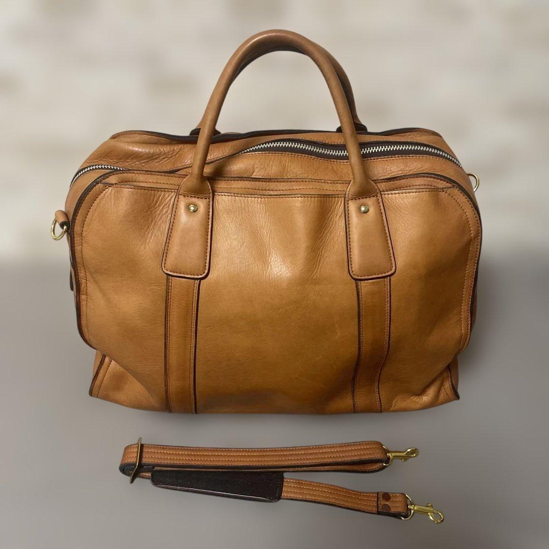 【美品】PORTER BARON 2WAY BOSTON BAG ブラウン