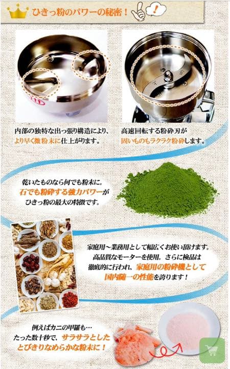 ひきっ粉 1000cc 製粉器 T-626/強力業務用ミルサー【5年保証付】