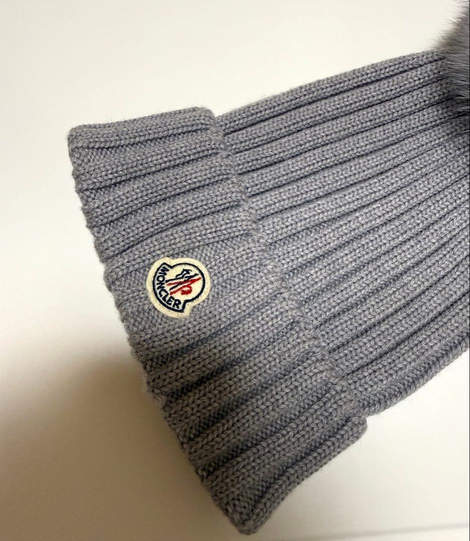 Moncler モンクレール レディース ニット帽 ニットキャップ グレー