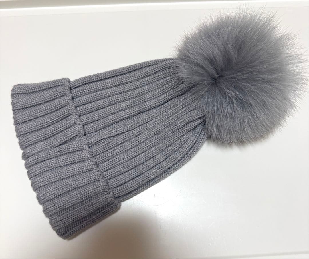 Moncler モンクレール レディース ニット帽 ニットキャップ グレー