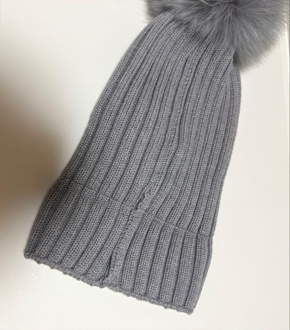 Moncler モンクレール レディース ニット帽 ニットキャップ グレー
