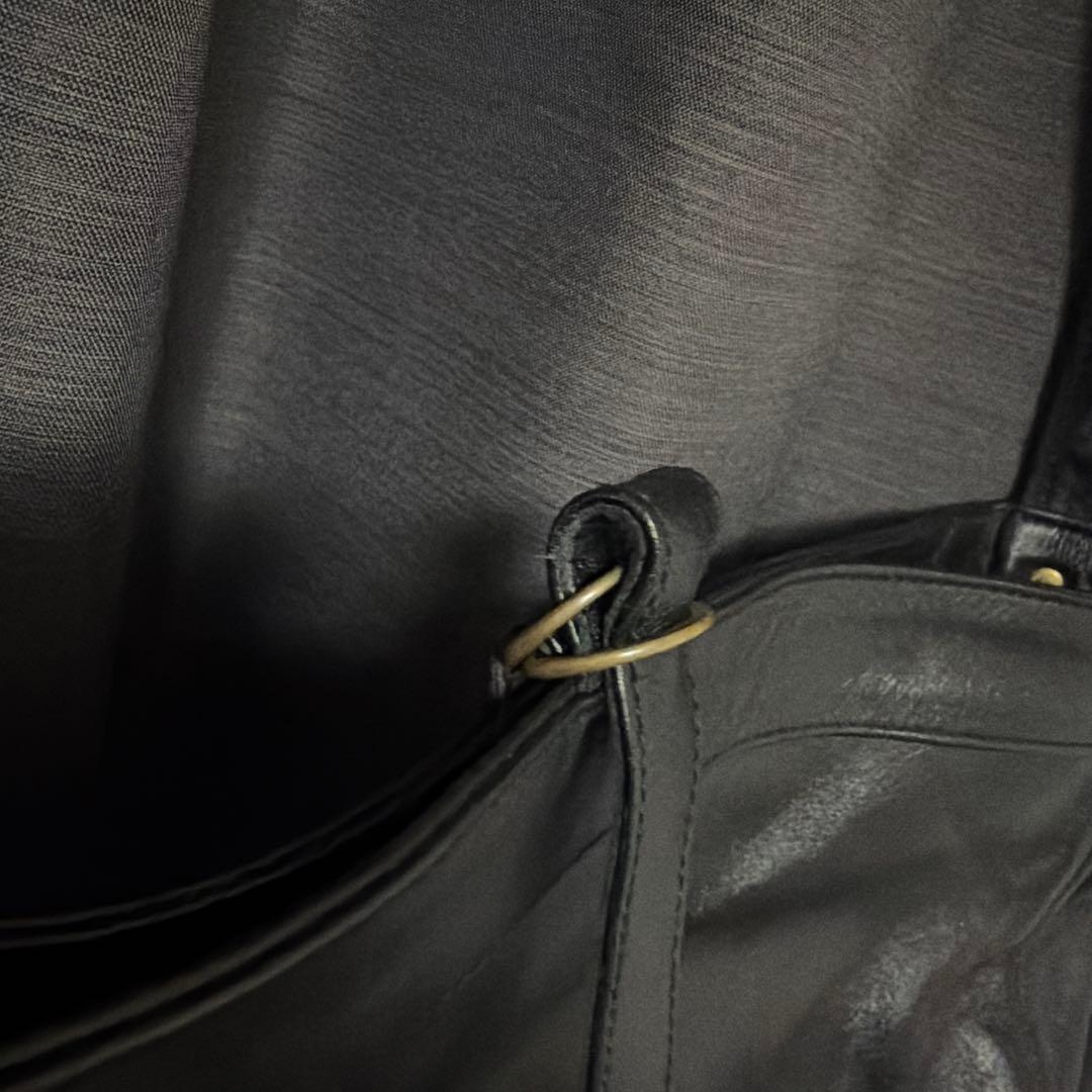 CCU NEWS PAPER BAGM シーシーユー レザーショルダーバッグ