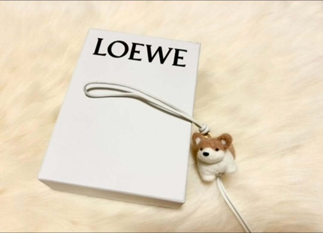 【新品未使用】LOEWE ロエベ　コーギーチャーム 付属品全部つきます