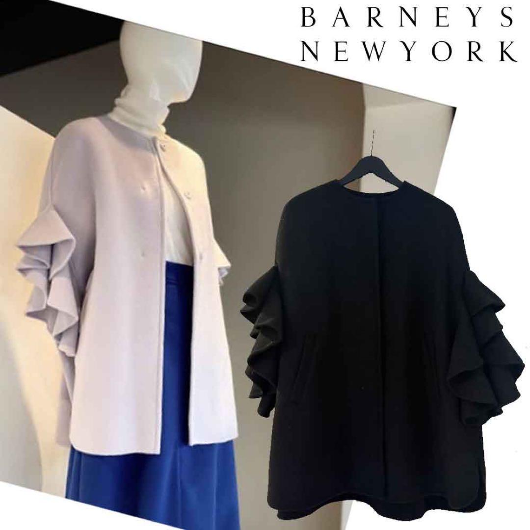 BARNEYS NEWYORK ブラック ケープコート