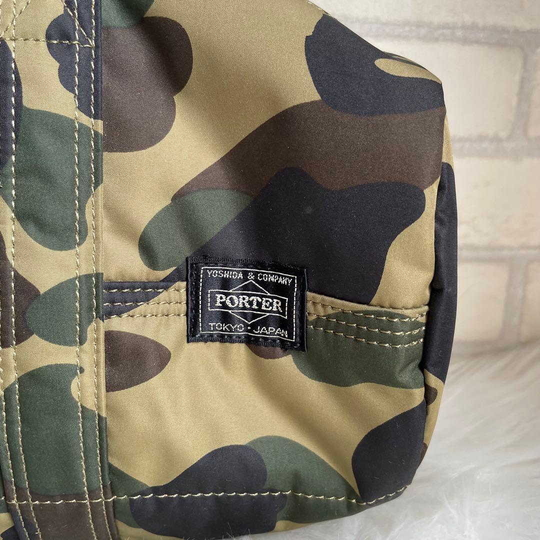 ポーター タンカー アベイシングエイプ コラボ カモフラ ドラムバッグ