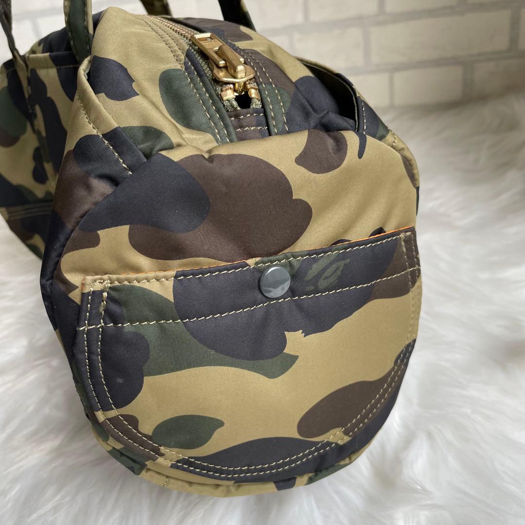 ポーター タンカー アベイシングエイプ コラボ カモフラ ドラムバッグ