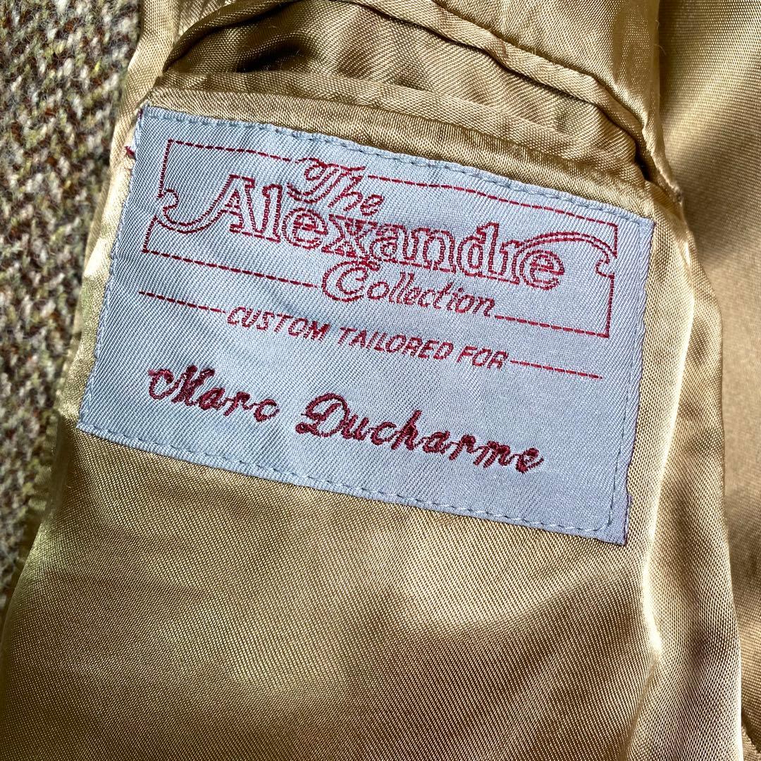 良品✨ハリスツイード テーラード くるみボタン ヘリンボーン Alexandre