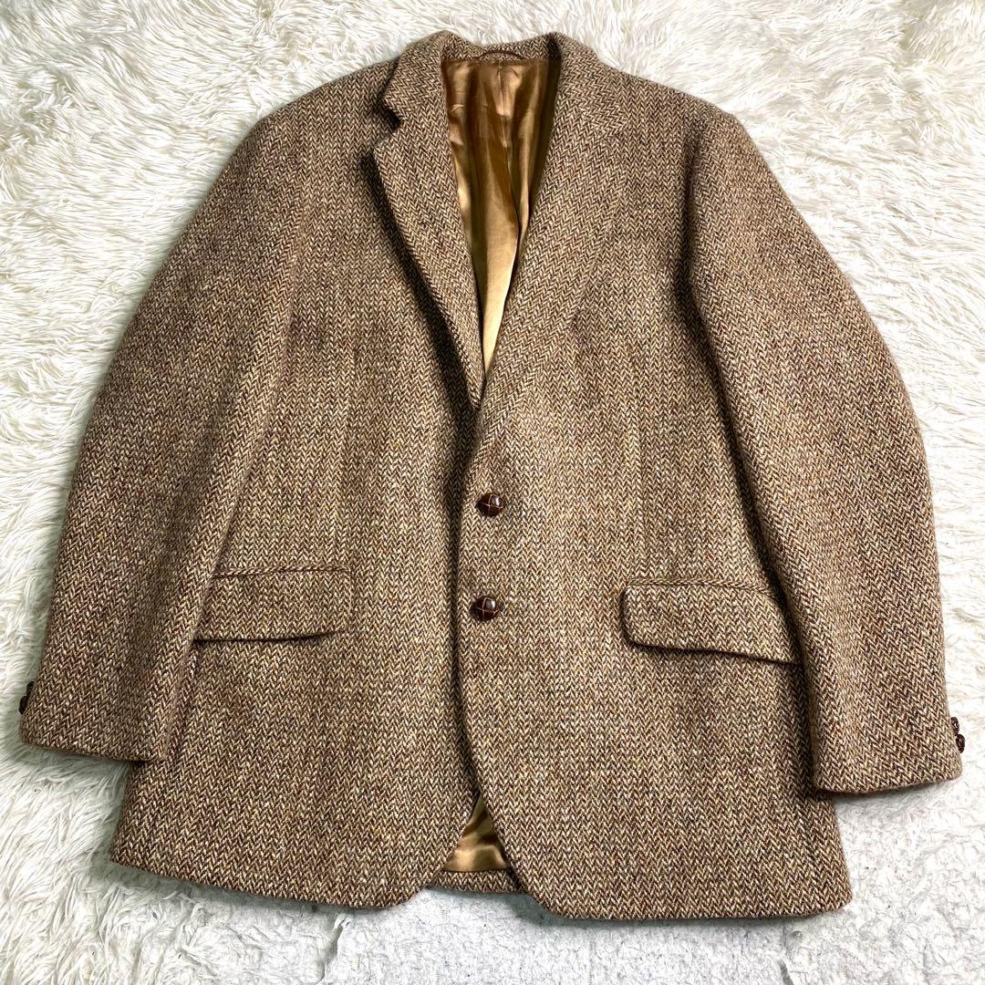 良品✨ハリスツイード テーラード くるみボタン ヘリンボーン Alexandre