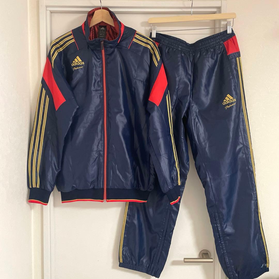 アディダスプロフェッショナル　ウインドブレーカー　上下セット　Lサイズ 裏起毛