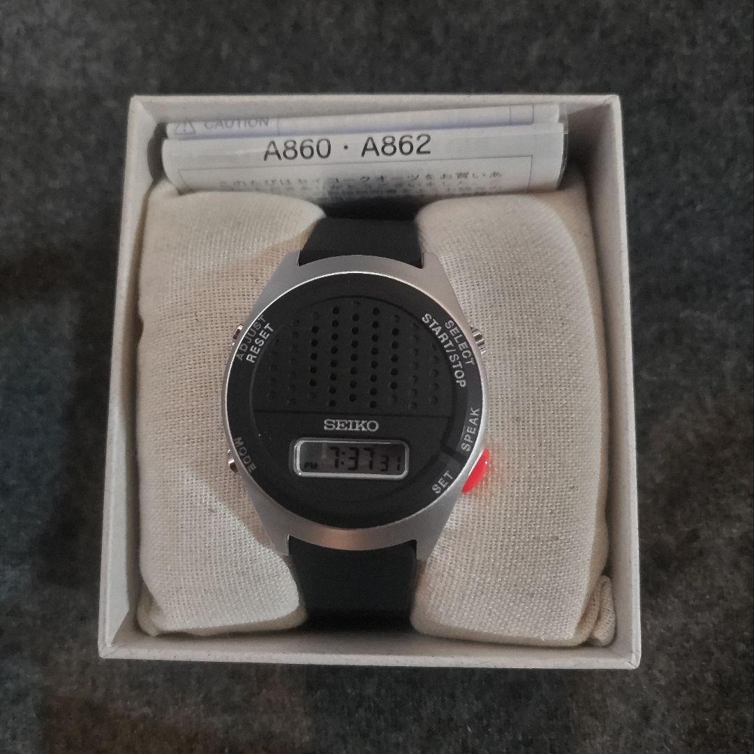 SEIKO 音声デジタル腕時計 A862-00B0 付属品箱説明書付