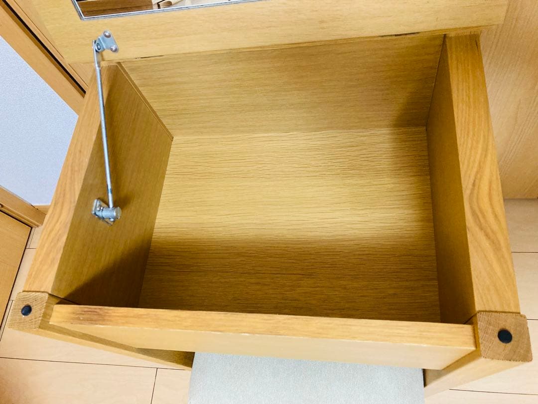 【無印良品】木製ドレッサー ミラー付き 椅子付き