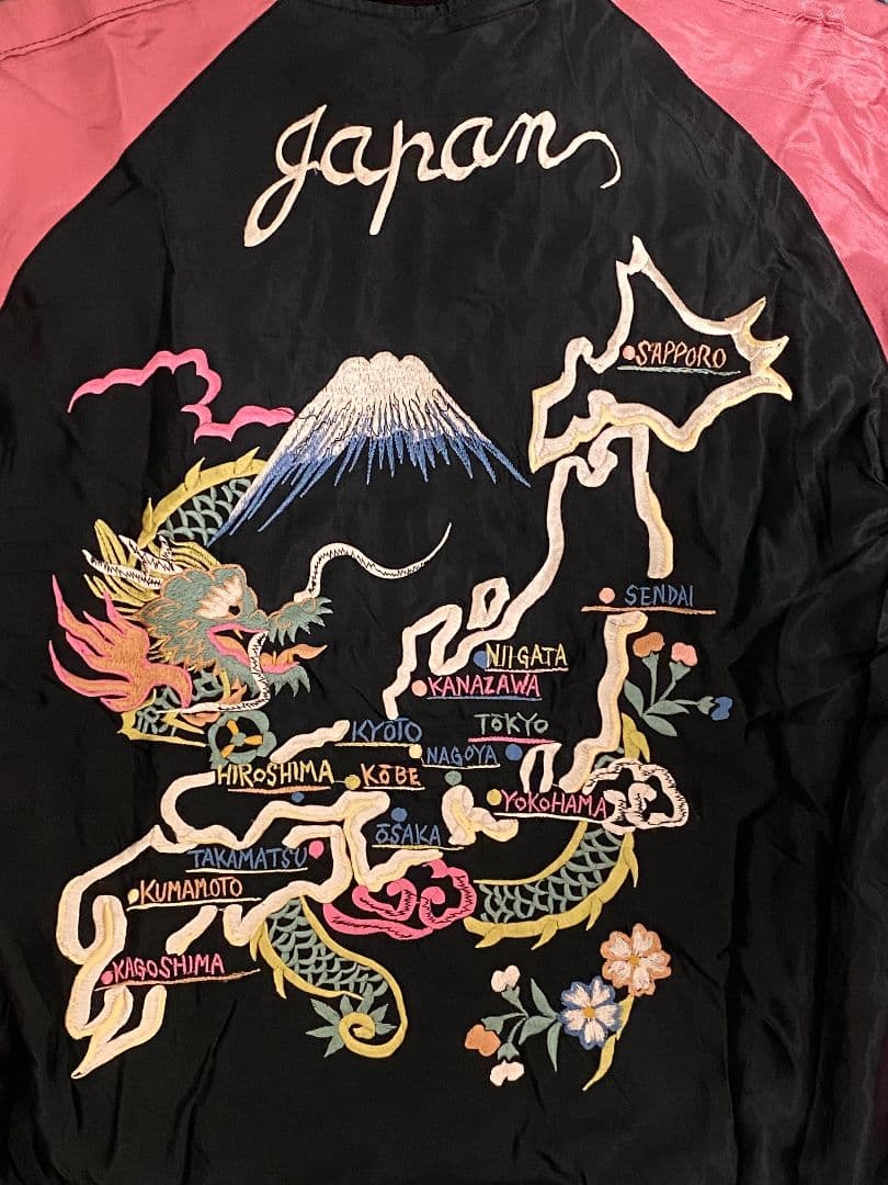 美品　希少beams x テーラー東洋スカジャン 黒龍虎　サイズF