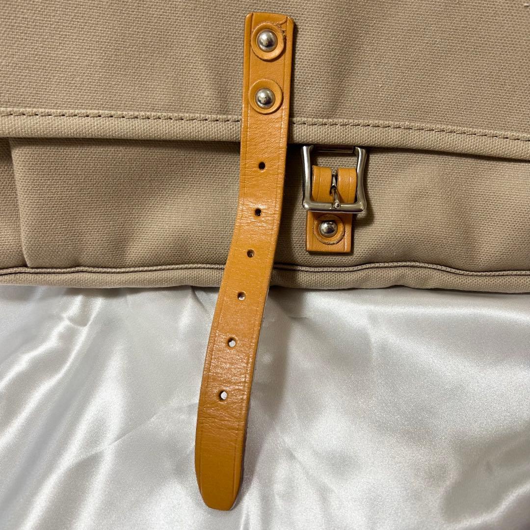 未使用　PORTER ポーター メッセンジャーバッグ キャンバス 無地 ベージュ